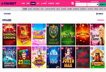 Pregled izbora igara Favbet casino