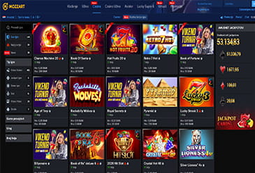 Pregled izbora igara Mozzart casino