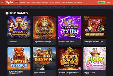 Izbor igara OlyBet casina
