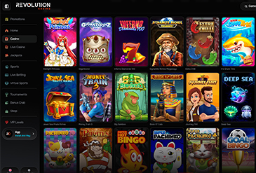 Pregled izbora igara Revolution Casino